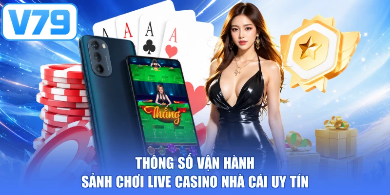 Thông số vận hành sảnh chơi live casino nhà cái uy tín